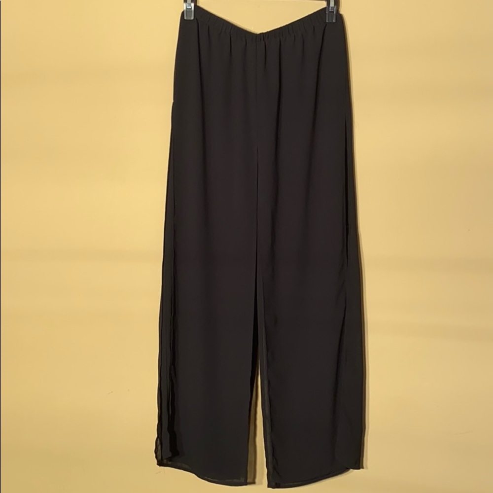 Nicole black chiffon palazzo